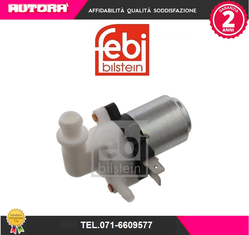 Vemo V10-08-0200 Pompa Lavavetri A Membrana 12V Per Auto, Compatibile Con Alfa Romeo, Fiat, Opel, Mercedes E Altri