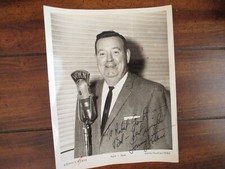 LONNY STARR(Died -1972)WHN/WNEW)Signed Vintage 8 X 10 Glossy Black & White Photo