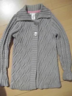 Max Studio Mädchen Strickjacke 128 Grau Silber Lurex Glitzer festlich Sehr schön