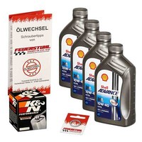Honda CTX 1300 (SC74) 14-16, Shell 10W40 ÖL + K&N Chrom ÖLfilter, MotoröL Set