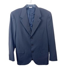 Brioni Augusto Navy Blue/Black Stripe 3-Button Sportcoat Blazer 40R