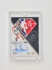 2021-22 noir Larry Bird Auto 75th Anniversary /75 on card