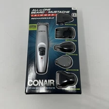 CONAIR All-In-One Trimmer 13 Piece Rechargeable  Mustache Beard Men GMT189GB