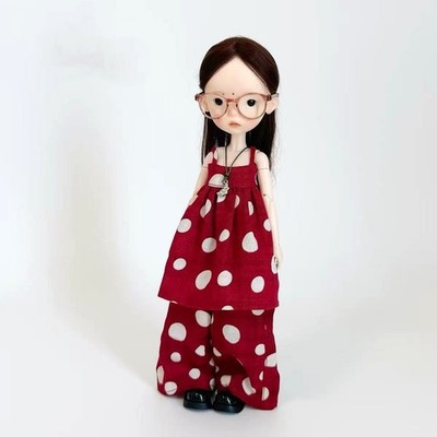 Blythe Puppenkleidung Handarbeit rote Punkte & gefleckte Kleidung für OB 22
