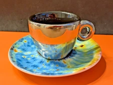 ILLY ART COLLECTION 2018  "Iris" Espresso Cup & Saucer-Marc Quinn-Italy IPA-New