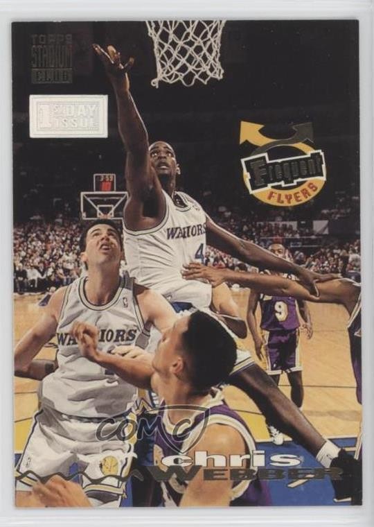 1993 Stadium Club Frequent Flyers 1st Day Issue Chris Webber Rookie RC HOF n8q