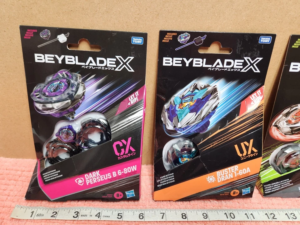 Hasbro Beyblade X Lote De 4 Conjuntos Beyblade CX, UX, BX Lote De 4 Beyblade X NOVO - Imagem 3 de 4