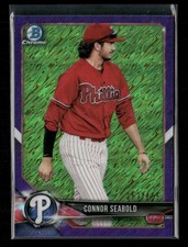 2018 Bowman Chrome Connor Seabold Prospects Purple Shimmer Refractor #/655