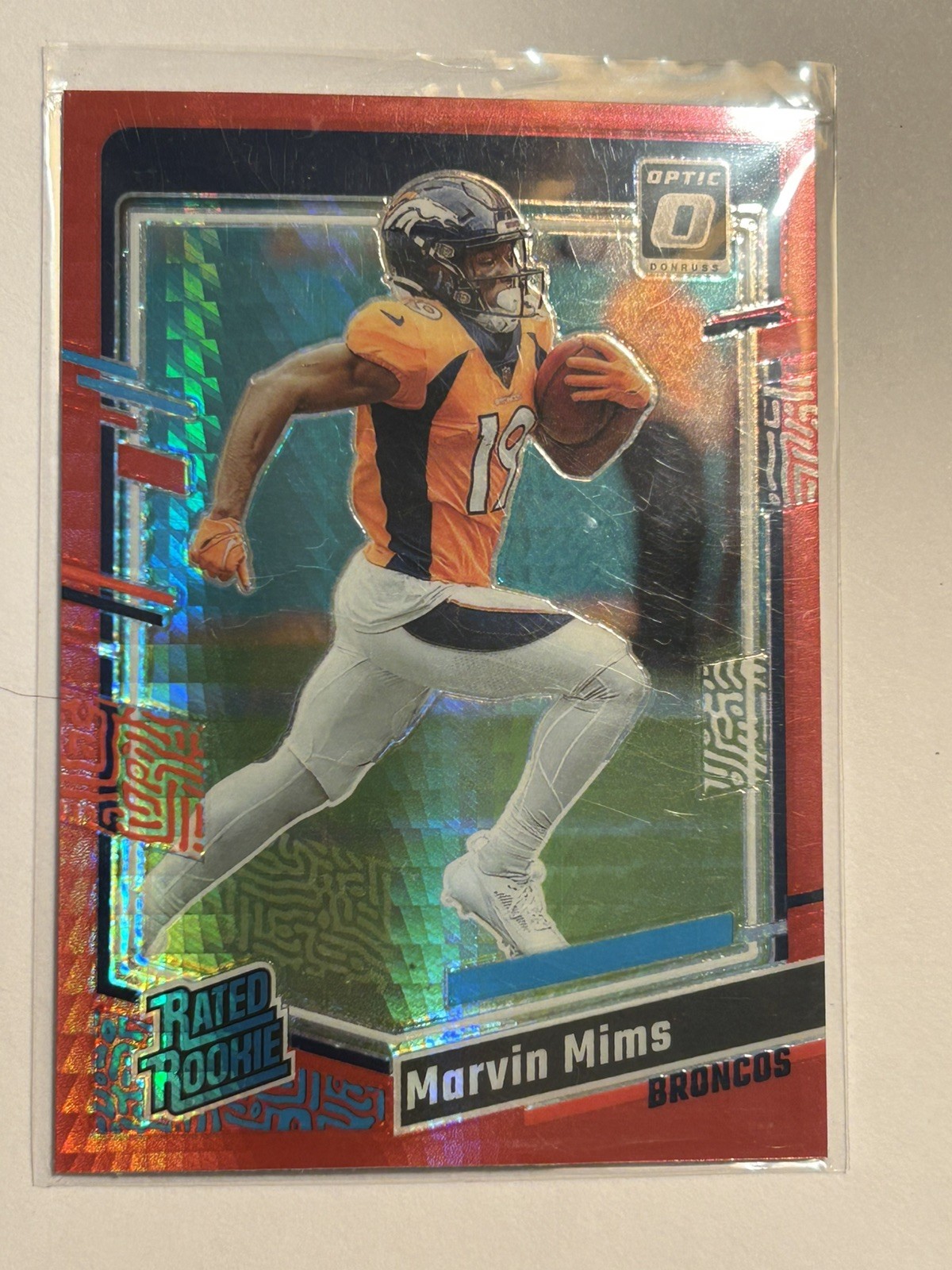 2023 Panini Donruss Optic - Rated Rookie Marvin Mims #231 Red Hyper Prizm (RC)