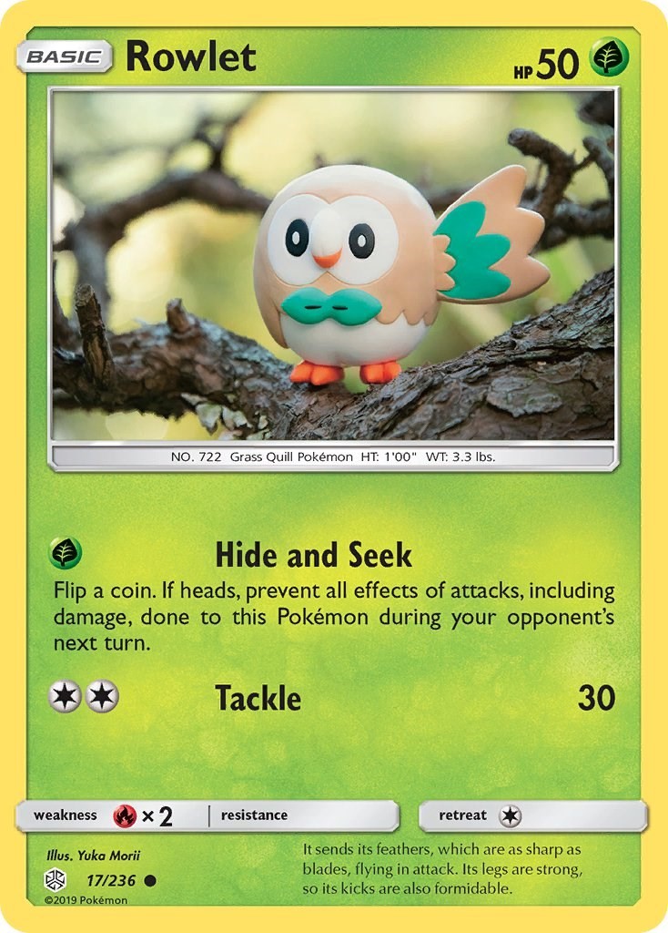 Rowlet [SM12 - 17/236] SM - Cosmic Eclipse - NM Yuka Morii