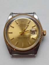 Rolex 1601 Two Tone Yellow Gold Fluted Bezel Automatic Men