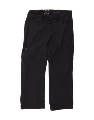 Adidas Damen Straight Cargo Hose UK 14 Large W32 L30 Schwarz Nylon DI08