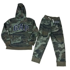 GAP Kids unisex Large matching hoodie sweatpants joggers set camo 2piece outfit