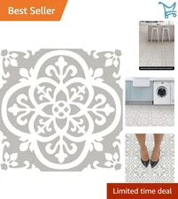 Grey Peel & Stick Floor Tiles 12x12in Waterproof DIY Home Kitchen Bathroom