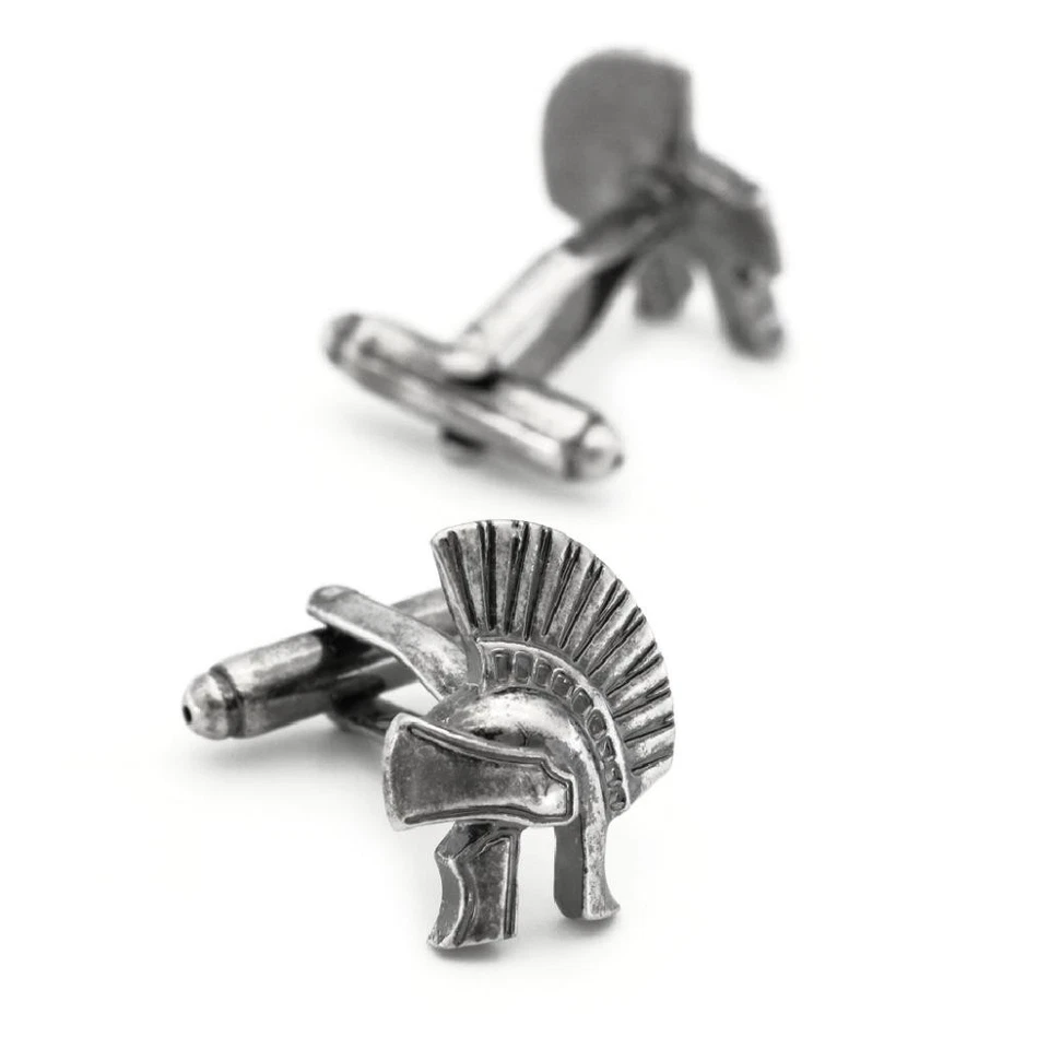 CASCO ESPARTANO GEMELOS Antiguo Guerrero Griego Gris Boda Novio NUEVO con BOLSA DE REGALO Foto 3 de 4