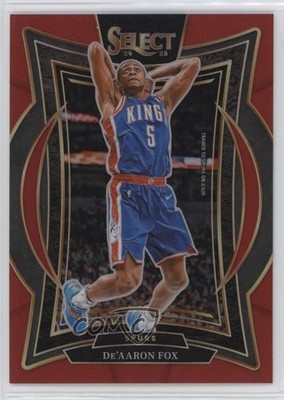 2024-25 Panini Select Concourse Red Prizm 138/199 De'Aaron Fox #3 11es