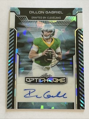 Dillon Gabriel 2025 Leaf Optichrome Platinum Blue Crystal 7/7 BA-DG1