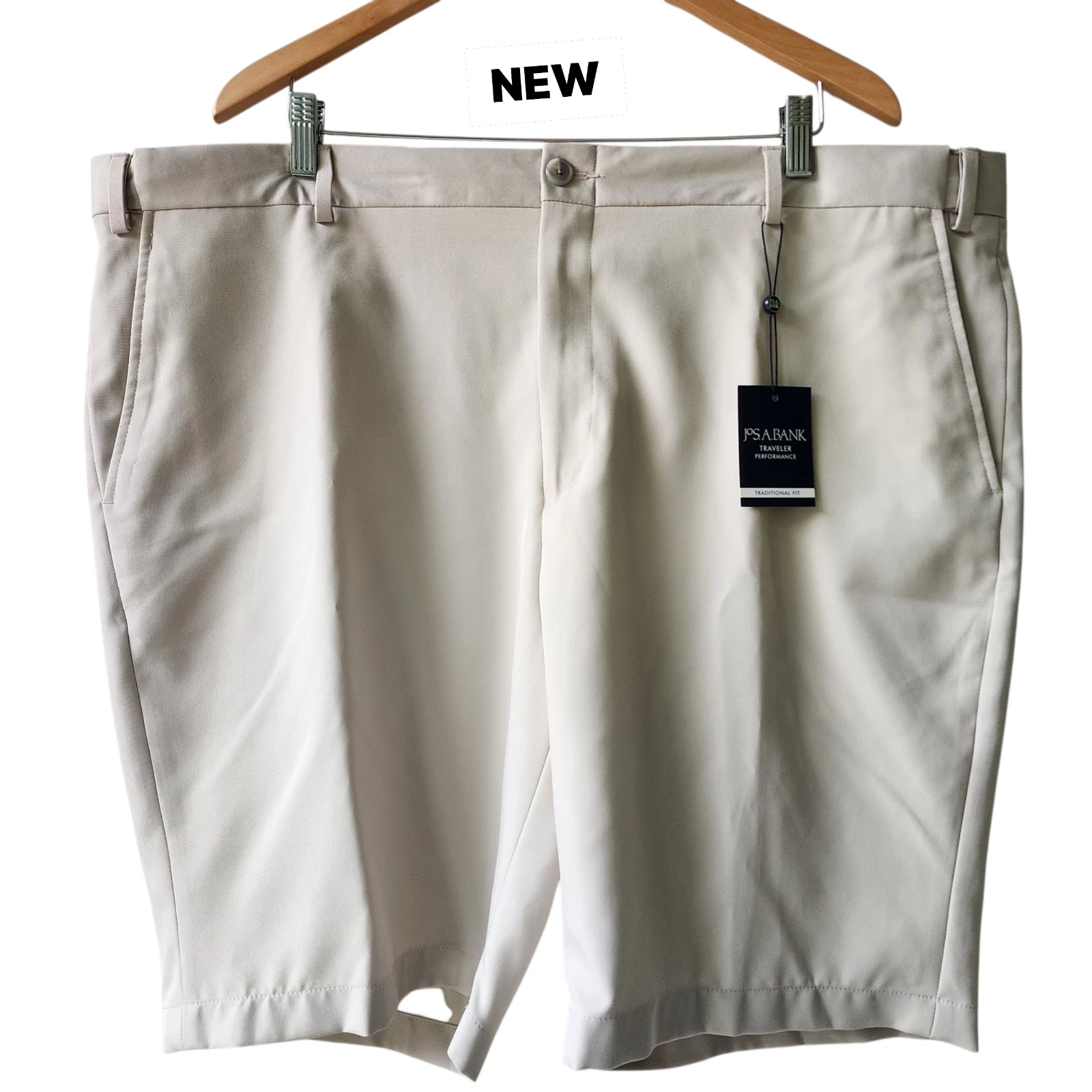 44 Shorts Stone Beige Golf Traveler New Jos A Bank Short Mens Size Slider Waist