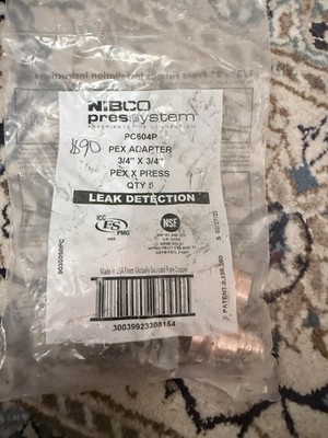 3x NIBCO Press System PC604P 1''x1'' Wrot Copper PEX X Press
