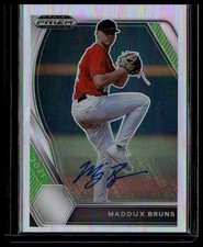 2021 Panini Prizm Draft Picks #PDP29 Maddux Bruns Base Autographs Silver Prizm
