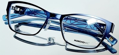 Originale MARCHON NYC UPTOWN REFINERY 412 Eyeglasses NAVY New Metal 49-17-135