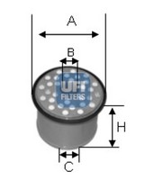 Kraftstofffilter UFI 24.390.00 Filtereinsatz FüR Fiat Scudo Ulysse Bus 220AH5 7A