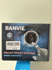 Banvie Car RFID Engine Start System Alarm Keyless Entry W/ Leather Key - New