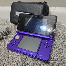 Nintendo 3DS Midnight Purple (US)  CTR-001 TESTED NO STYLUS Charger Included
