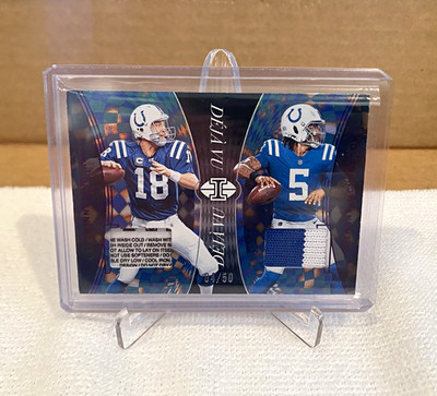 Panini Illusions 2024 Déjà Vu Peyton Manning Anthony Richardson Colts Purple /50