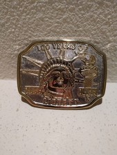 100 Years of Liberty, Vintage Belt Buckle Gold  Silver Tone Metal