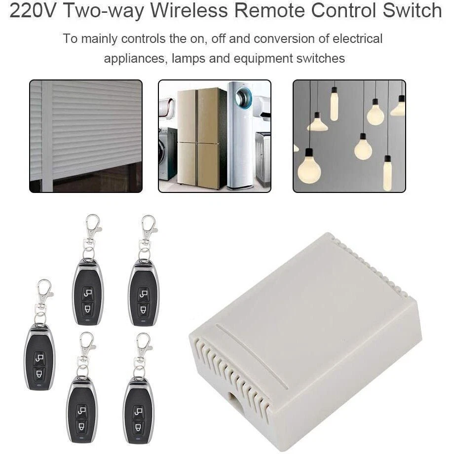 2Kanal Funkschalter Empfänger Modul 433Mhz AB Fernbedienung Für Motor Gate Neu - Bild 3 von 4