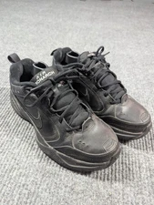 Nike Air Monarch IV Shoes Mens Size 9.5 Triple Black 415445-001 Cross Trainer