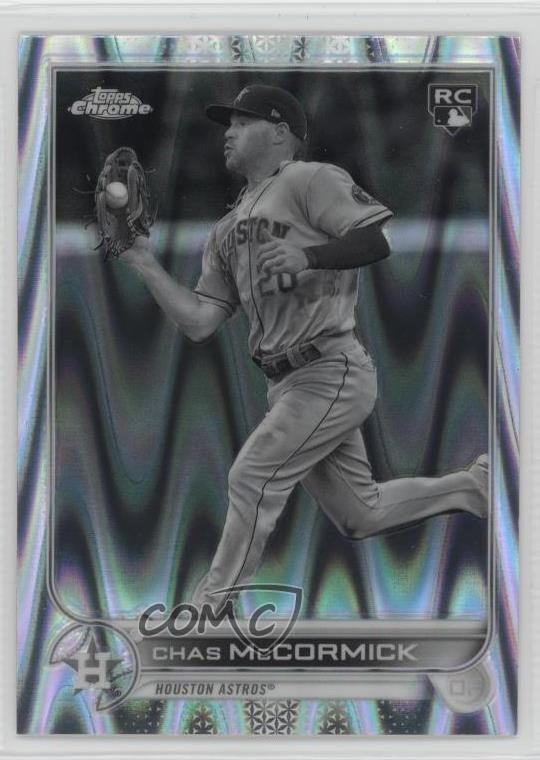 2022 Topps Chrome Sonic Black & White RayWave Refractor Chas McCormick #43 0nr3