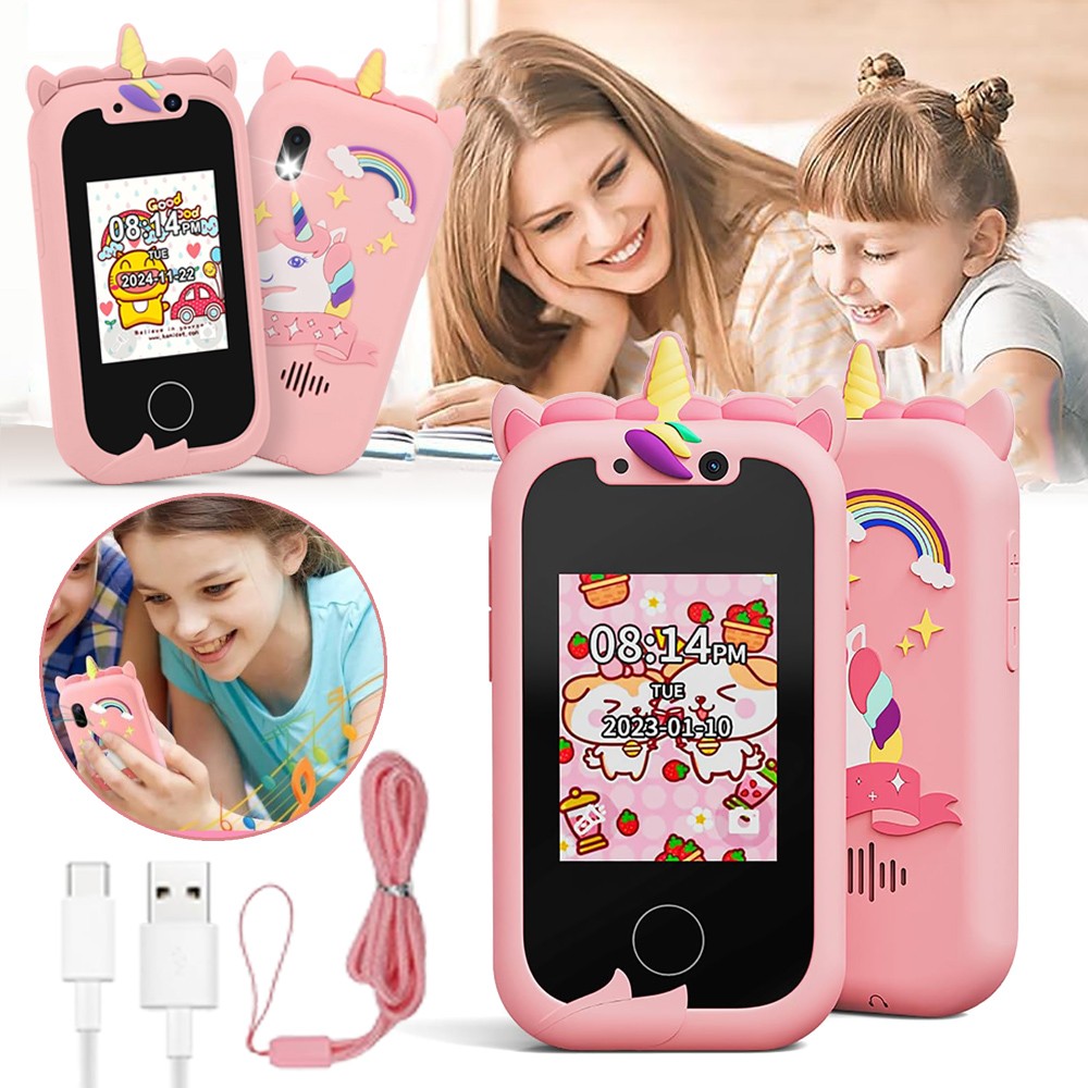 Kinder Smartphone Kinderkamera Touchscreen Handy Spielzeug Kindertelefon 512MB