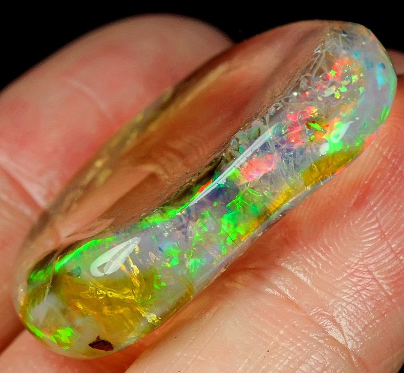 32.8Ct African Polished Crystal Opal Nugget Specimen Carved Facet Rough YWC1390