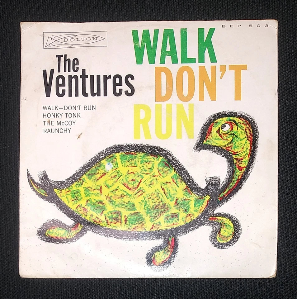 HTF 45 rpm EP surf VENTURES Walk Don't Run 1960 Dolton BEP 503 pic sleeve G+/VG Foto 4 de 4