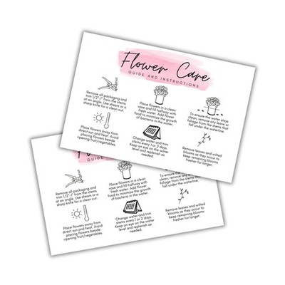 Fresh Cut Flowers Care Guide Instructions Card Guide | 30pk 4x6  Food Florist...