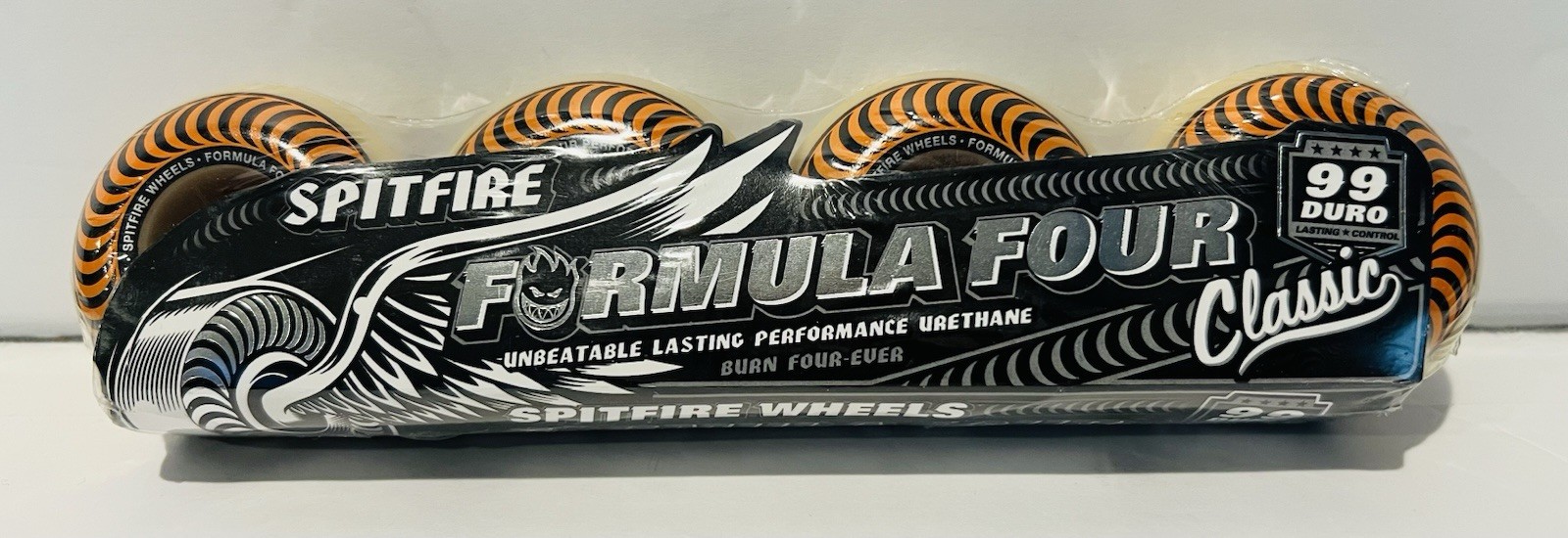 Spitfire Formula Four Skateboard Wheels 99 Duro Classic Orange 53mm New Sealed
