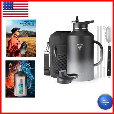 Topre 64 oz Insulated Stainless Steel Water Bottle with Large Side Handle