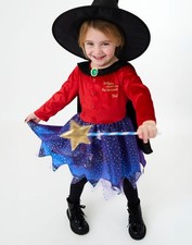 Gruffalo & Friends buntes Zimmer auf dem Besen 4-teiliges Kostüm Mädchen