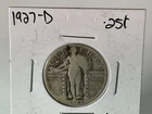 1927-d Denver Standing Liberty Quarter 25c 90% Silver Coin