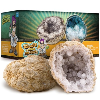 Break Open 2 Jumbo Geodes  Break Your Own Large Geode with Crystals, Earth Scien