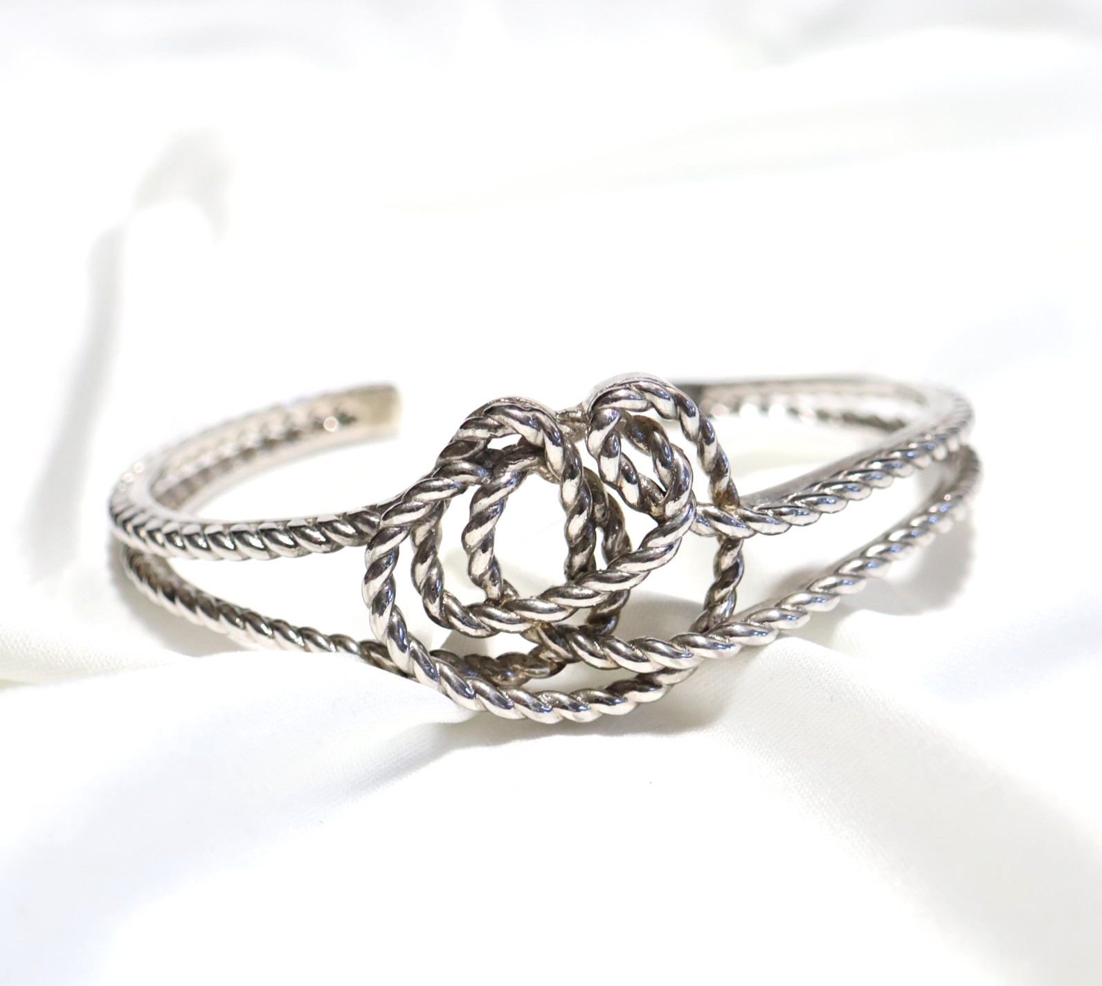 BEAUTIFUL Solid Silver 925 Rope Knotted Design Pa… - image 3