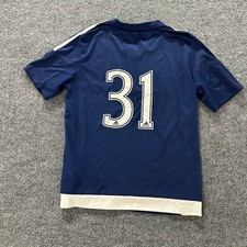 Adidas Soccer Jersey Boys Size L Navy Blue Climacool MLS 31 Athletic Shirt