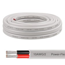 10 Gauge Marine Wire, 15FT 10 AWG Tinned Copper 15 FT, Red/Black/White