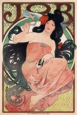 Australia 28" alphonse mucha vintage art nouveau print painting CANVAS 