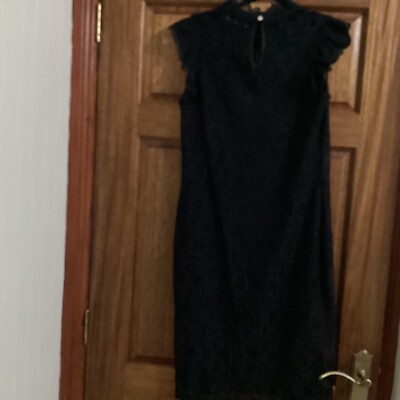 navy blue dress with lace top Navy Floral Short Dress with Lace Top – Saved by the Dress main image 0