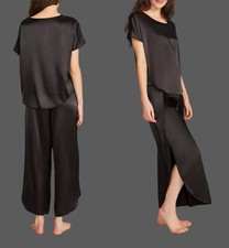   BB Dakota SATIN 2 Piece Lounge Set Black Sizes Large  Small Available