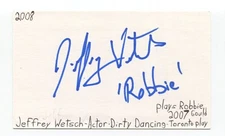 Jeffrey Wetsch Signed 3x5 Index Card Autographed Actor Murdoch Mysteries