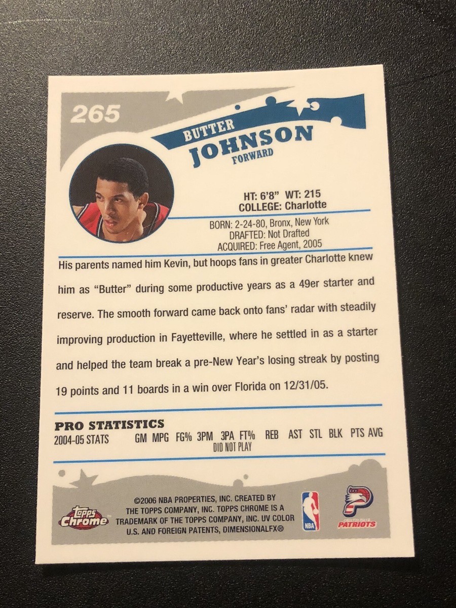 2005-06 Topps Chrome Butter Johnson #265 Rookie RC | eBay